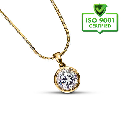 Sparkle Luna Pendant Necklace + Gift Ring (total value €874)