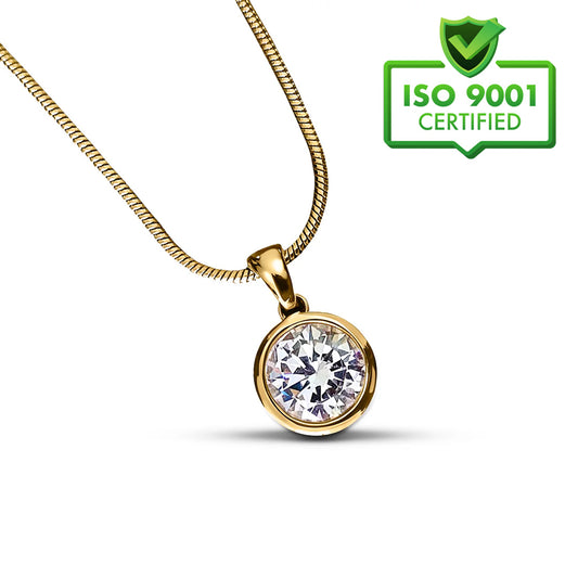 Sparkle Luna Pendant Necklace + Gift Ring (total value €874)